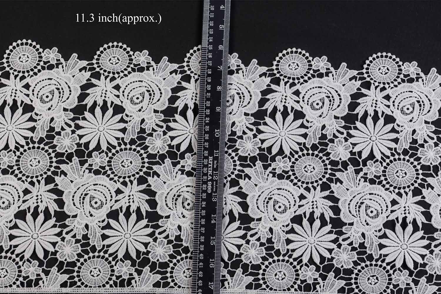 White Color Flower Pattern GPO Lace GPO0017 - Designers Need