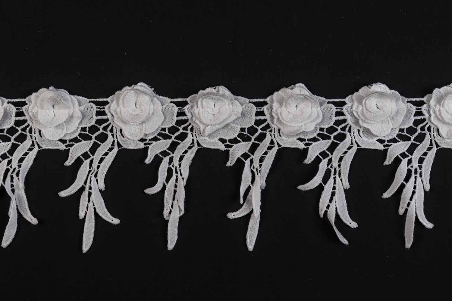 White Color Flower GPO Lace GPO0020 - Designers Need