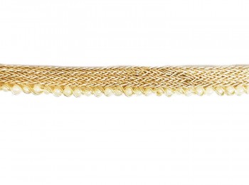 Light Golden Color Pearl Bead Work Narrow Lace for dupatta, suits, decoration, etc BDLC0005