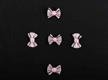 Baby Pink Color Satin Fabric Bow For Craft Material, Dresses, Hair Bands, Clips