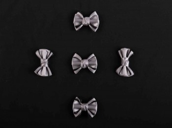 Gray Color Satin Fabric Bow For Craft Material, Dresses, Hair Bands, Clips