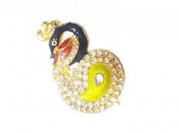 Peacock Shape Fancy Designer Stitchable Brooch - Without Pin