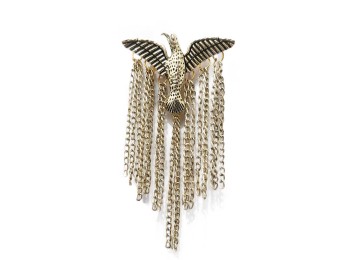 Golden Eagle Design Hanging Chain Brooch For Gents Men brooch