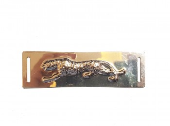 Golden Color Leopard Embossed Metal Buckle