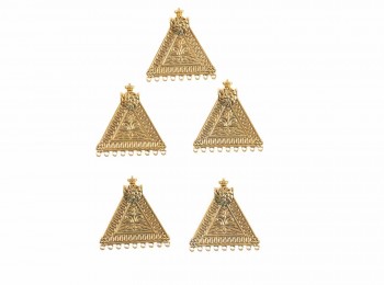 Light Golden Color Triangle Shape Charms CHARM0031