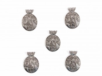 Silver Color Round Shape Charms CHARM0043