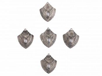 Metallic Grey Color Necklace Shape Charms CHARM0045