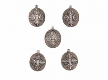 Silver Color Round Shape Charms CHARM0052