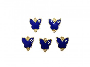 Dark Blue Color Butterfly Shape Metal Charms