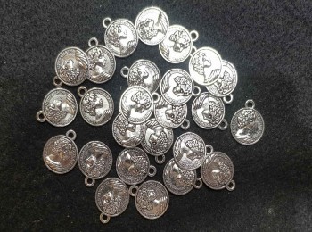 Silver Color Coin Charms