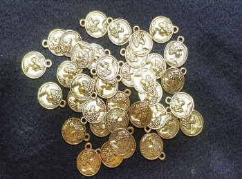 Golden Color Coin Charms