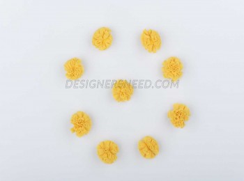 Flowers Yellow Color Net 2.6 cm set of 10 Pieces (FLR0002)