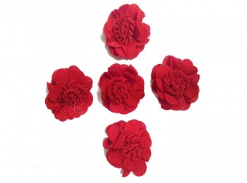 Red Color Artificial Fabric Flowers