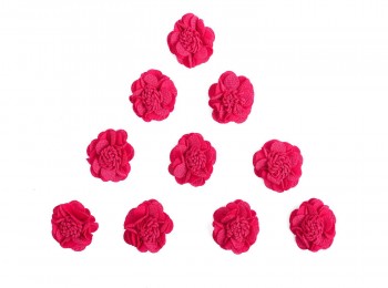 Hot Pink Color Artificial Fabric Flowers