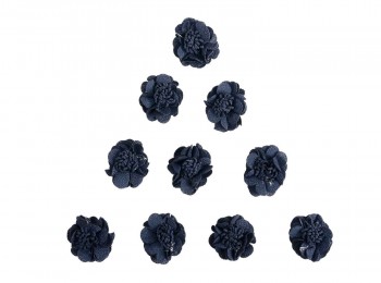 Dark Blue Color Artificial Fabric Flowers