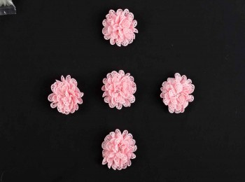 Light Pink Color Artificial Fabric Flower With Beads