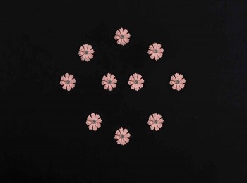Pink Color Felt Fabric Artificial Flower with Glass Stone