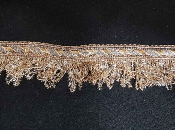 Rose Gold color fringes kiran lace for dupattas