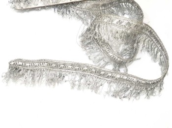 Silver Sequins Work Fringes/Kiran/Frill Laces for dupattas, suits etc.