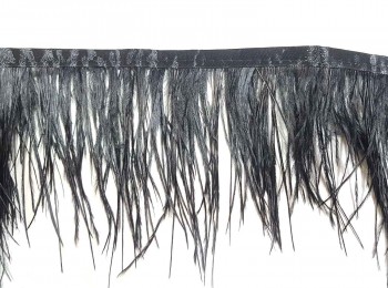 Black Color Ostrich Feather Lace (Different colors Available on Enquiry)
