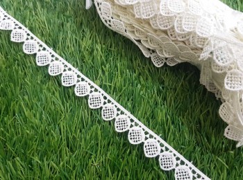 Cream/Off-White Color GPO/Cotton/ Crochet Lace