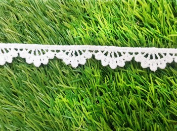 White Color Half flower Design GPO/Cotton/ Crochet Lace