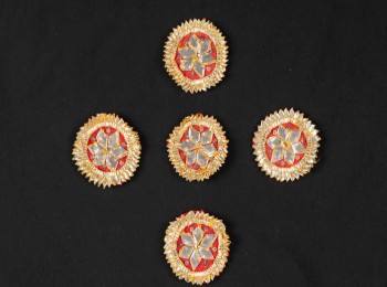 Red Color Round Shape Gota Patti Patches GPTPA0010