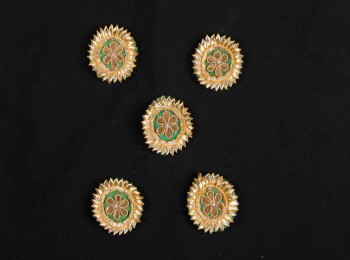 Green Color Round Shape Gota Patti Patches GPTPA0020A