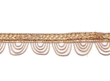 Rose Gold Jalebi Design Gota Lace for Dresses, Dupatta, Suits