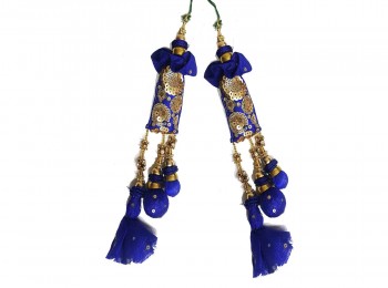 Royal Blue Color Sequins Work Hangings/Latkans