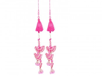 Magenta Pink Cutdana Work Designer Latkans/Hangings