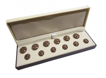 Golden color Round Shape Metal Coat Buttons (sold with box)