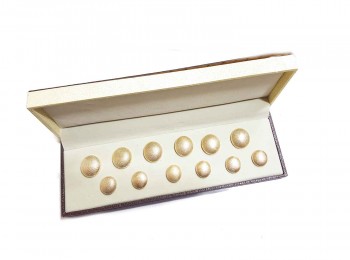 Light Golden color Round Shape Metal Coat Buttons for coats, blazers, jackets etc.(sold with box)