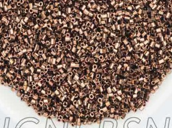 Glass Beads Metallic Brown-721 Pipe Shape (MGBGB0001)