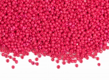 (MRBD0007L) 2 MM Hot Pink Color Round Shape Marble/Seed Beads (Jayco Moti)
