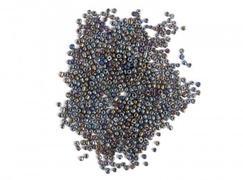 Grey Rainbow color Round Shape Marble Beads MRBD0013