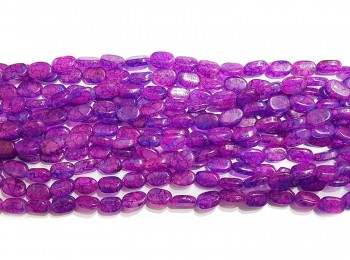 Purple Color Printed Marble Beads