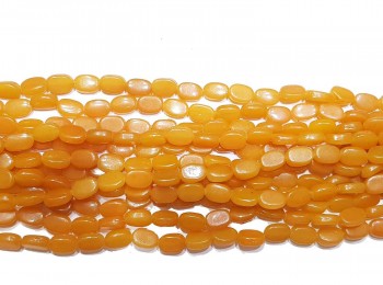 Mustard Yellow Color Marble Beads