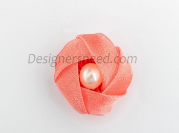 PATF0034 (Peach Fabric Flower)