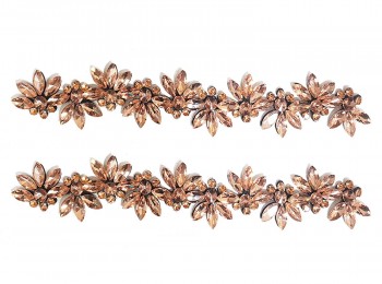 Peach Color Stone Work Fancy Patch