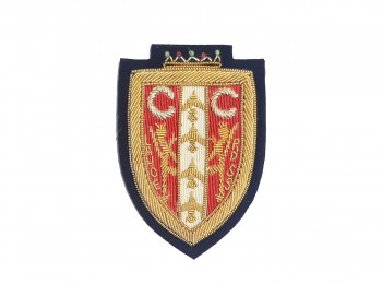 Red-Golden Color Hand Embroidery Patch