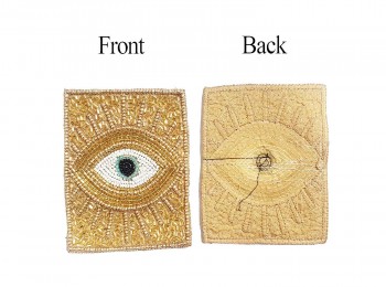 Golden Color Rectangle Shape Evil Eye / Hamsa Patches