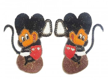 Beads Work Mickey Mouse Patch/Applique