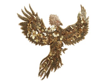 Golden Eagle Design Bird Patch For Suits, Dresses, Blazers, Jackets etc.