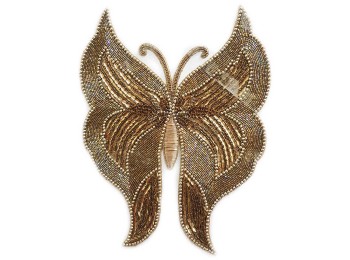 Golden Embroidery Butterfly Patch For Blouse, Suits, Kurtis, Blazers etc.