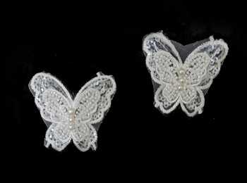 White Color Butterfly Patch