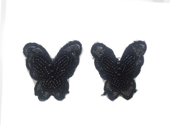 Black Color Butterfly Patch