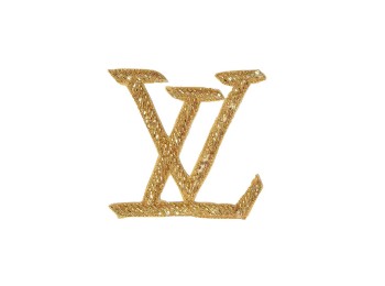 Golden color LV Brand Logo Design Patch/ Applique