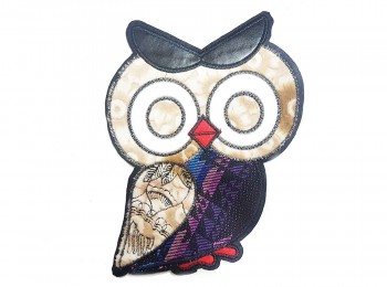 Owl Shape Designer Machine Embroidery Patch/Applique