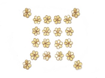 Golden Buti/Flower Shape Gota Work Zardozi Patch